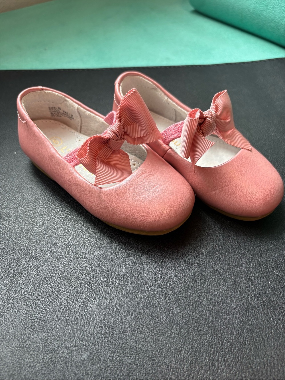 Girls Pink Bow Mary Jane Dress Shoes